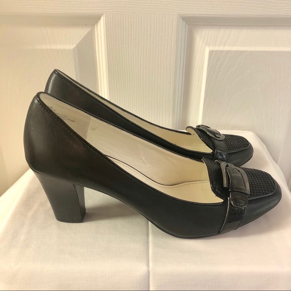 Anne Klein iflex Black Leather Pumps - size 9.5 - Picture 2 of 6